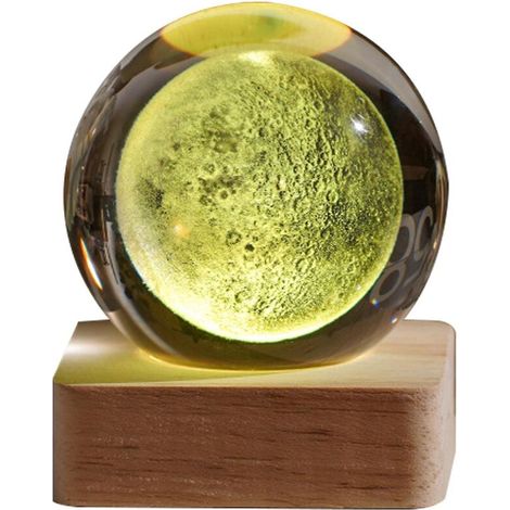 3D-Galaxie-Kristallkugel-Nachtlicht, kreatives Geburtstagsgeschenk, USB-Anschluss, Holzsockel, für Wohn- oder Schlafzimmer – Absatz 7 (1/5)