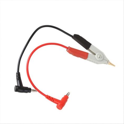 Pince de test pour condensateur CMS SMD haute précision, outil électrique de mesure, clip de fixation robuste, accessoire de diagnostic électronique, pince crocodile fine pour composants montés en sur (1/5)