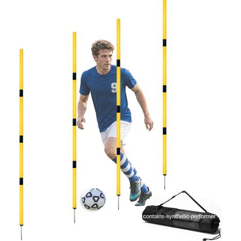Agility Training Poles, 5.6 Foot Adjustable Football Training Bars  Improve Endurance, Speed and Leg Work for Athletes/Kids/Adults (1/5)