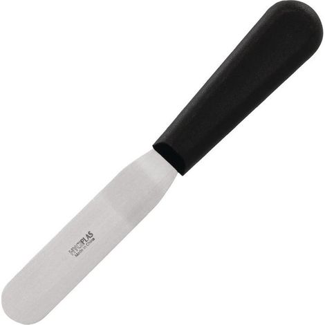Couteau Spatule Professionnel Coudé Noir 100 mm - Hygiplas (1/5)