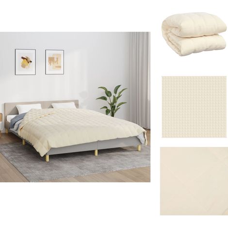 Decken - Living Gewichtsdecke Hellcreme 220x240 cm 11 kg Stoff (1/5)
