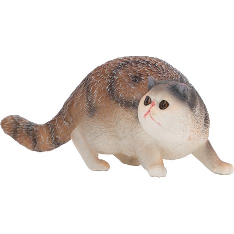 Jouet Chat Mignon Modèle Simulation Décor Bureau Cadeau Gris (1/5)