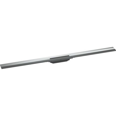 Caniveau de douche linéaire 1200 mm, Siphon de sol à découper pour installation contre le mur, Chromé, 56054000 (1/3)