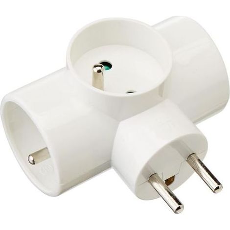 TAISHENGDA Mehrfachsteckdosen-Verlängerungskabel – Mehrfachsteckdose – Mehrfachsteckdosen-Adapter – Dreifachsteckdosenleiste – Seitliche Dreifachsteckdose mit 3 Ausgängen, 2P+E, 16 A, D4,8 mm + Beleuc (1/5)