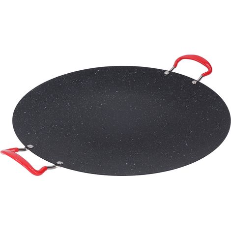 Poêle à griller coréenne en fonte antiadhérente ronde portable pour barbecue extérieur camping picnic 1 unité (1/5)