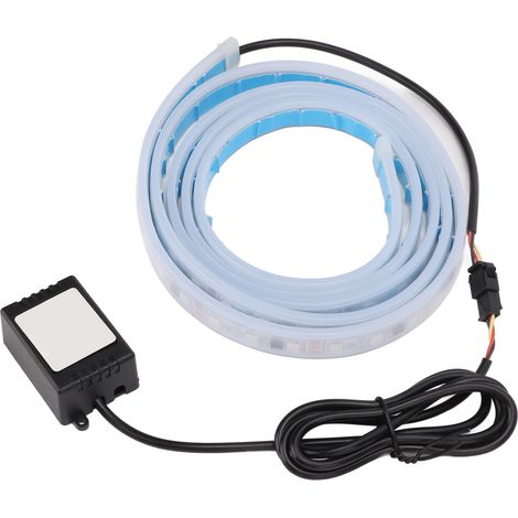 Bandeau LED 12V RGB étanche multicolore 70in pour capot de voiture, extérieur auto, contrôle par application, lumière flexible décorative (1/5)
