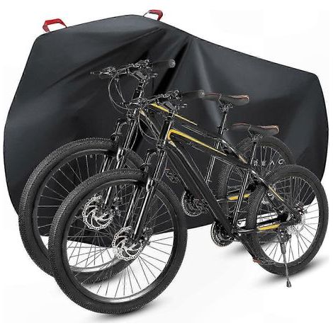 Housse imperméable pour 1 à 2 vélos, protection robuste en nylon 210D, protection contre les intempéries pour équipement de cyclisme extérieur (1/5)