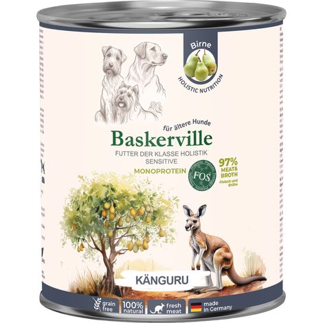 Baskerville Super Premium Alimento Umido per Cani Sensitivi - Canguro 800g (1/5)