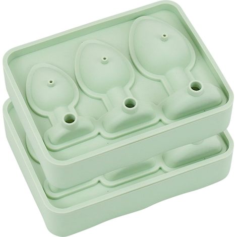 2 Bacs à glaçons en silicone, flexible antiadhésif, empilable gain de place, pour cocktails whisky café (1/5)