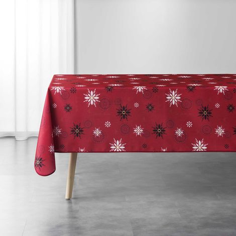 Nappe rectangle 150 x 240 cm L'enchante rouge (1/2)