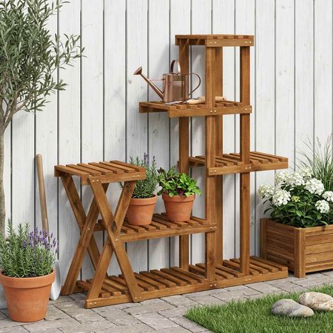 vidaXL Soporte de plantas Natural 95 x 25 x 101,5 cm (1/5)