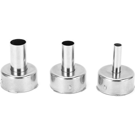 3 pièces buse de pistolet thermique en acier inoxydable haute dureté, universelle pour station de soudage et souffleur d'air chaud (1/5)