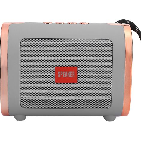 Enceinte Bluetooth sans fil mini portable 4 Ω 3 W avec radio FM, lecteur de cartes mémoire USB et lecture stéréo, gris argenté