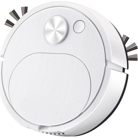 Nettoyeur de sol intelligent multifonctionnel Charge automatique Robot de balayage intelligent Aspirateur de balayage humide et sec Nettoyeur de sol intelligent multifonctionnel 1pc Blanc