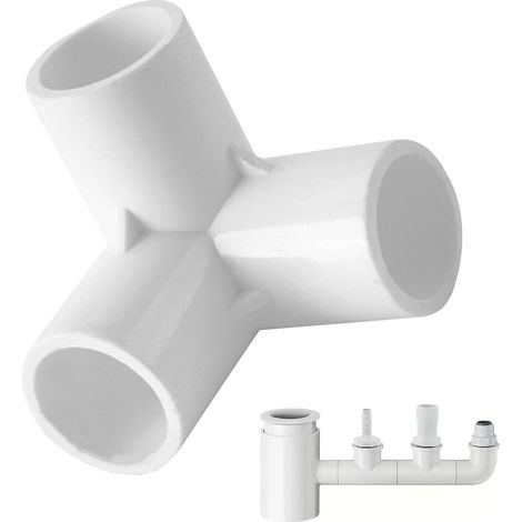 T-Stücke aus PVC, Verbindungsstücke aus PVC-Rohrverbindungen PVC-Rohrverschraubung, 3/4/5-Wege-PVC-Armaturen, Rohrverschraubungen, Adapter, PVC-Rohrver (1/5)
