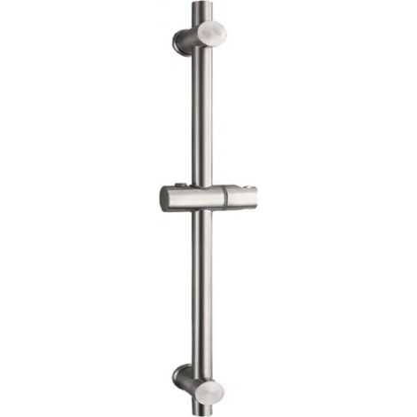 Barre de douche, Barre de douche en acier inoxydable 304 avec supports de fixation réglables en hauteur et en angle, brossé, hauteur totale 660 mm (1/5)