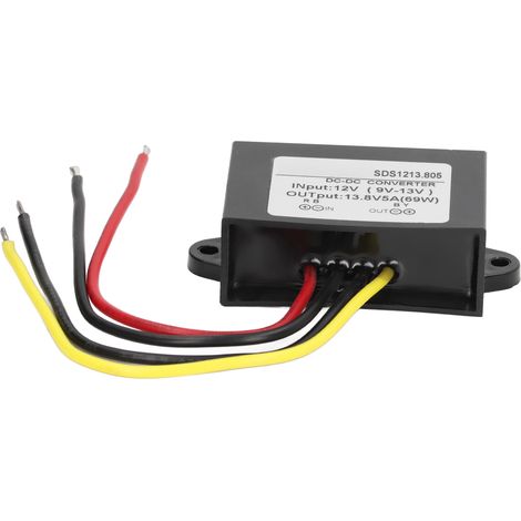 Convertisseur de tension voiture 12V vers 13,8V 5A avec câble, module élévateur étanche IP68, protection renforcée (1/5)