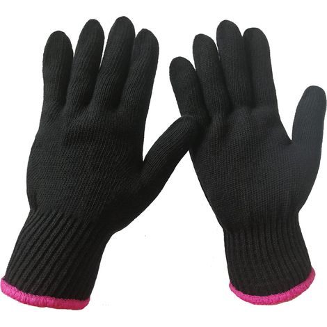 Lot de 2 gants chauffants pour coiffure, protection contre la chaleur, pour lisser les cheveux (1/5)