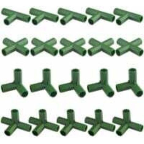 Lot de 20 connecteurs de cadre de jardinage résistants pour serre et plantes 11 mm. (1/5)