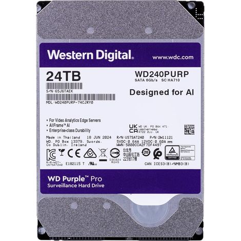 WD Purple Pro HDD 24 To 3.5 pouces SATA 6 Gb/s (1/3)