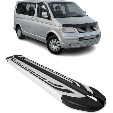 Marchepieds Latéraux pédale pour VW Transporter T5 2003-2015 Alu Gris L1 Court (1/5)