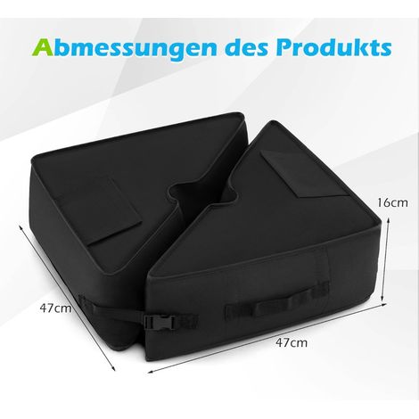 Fillable Umbrella Base, 40 kg Capacity, Black
