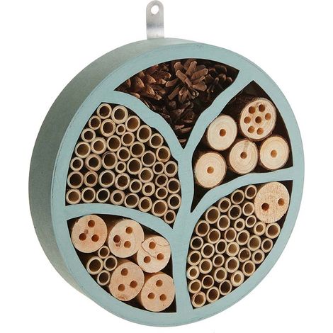 CASETTA IN LEGNO PER INSETTI TONDA 26X26X5CM VERDEMAX