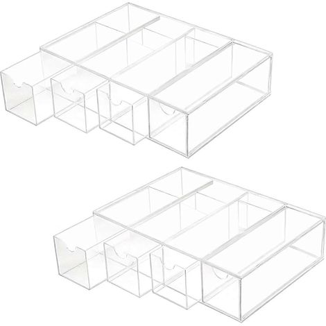 2er-Set Acryl-Organizer, Halter für transparentes Washi-Klebeband mit 4 Schubladen, für Scrapbooking und Bastelbedarf (1/5)