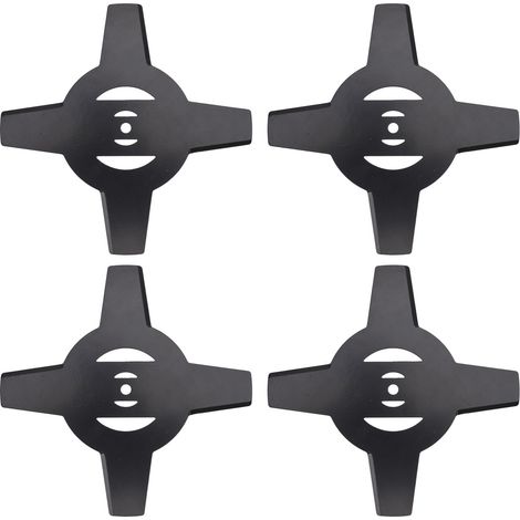 4 lames de débroussailleuse à 4 dents Lame de coupe pour tondeuse à gazon Lame en acier à haute teneur en carbone (1/5)