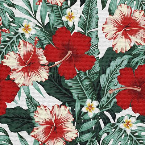 Outdoor Dekostoffe Oxford - Motiv Hibiskus chinesische Rose I DX284 (1/5)