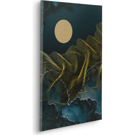 Komar Canvasbild Moon Waves - 60 x 40 cm - Bild auf Keilrahmen - Modern (1/2)