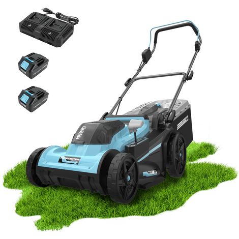Cecotec Cortacésped de Batería sin Cable Terrenator E7 Liberty Z Plus. Motor sin Escobillas Brushless, Funciona 2 Baterías 21V 4Ah, Cambio Altura Sistema Z-Tech, Ancho 43cm, Depósito 45L (1/3)