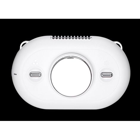 Mini ventilateur de cou (blanc), petit ventilateur USB portable avec fonction de refroidissement, ventilateur de bureau à refroidissement rapide (1/3)