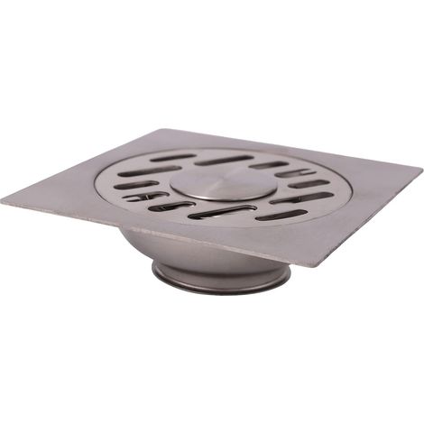 Siphon de sol en acier inoxydable - 100 x 100 mm - Raccord de tuyau (1/5)