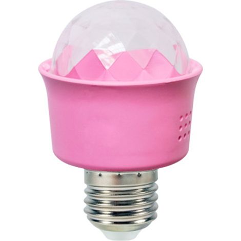 Ampoule LED 3W à projection de couleurs changeantes, ambiance karaoké/fête, lumière fantôme RGB multicolore, culot E27, installation facile. (1/5)
