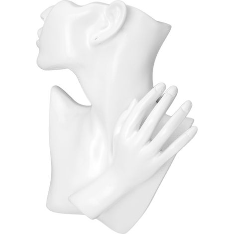Mannequin porte-bijoux en forme de main, présentoir pour bracelets, bagues, boucles d'oreilles et colliers, résine blanche (1/5)