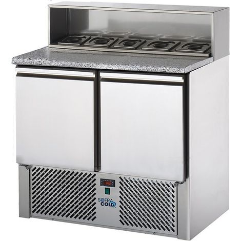 Table à Pizza 2 Portes - Dessus Granit - 210 L - Sofraca - TPZM2