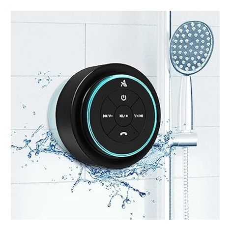 Mini Enceinte Bluetooth Salle De Bain IPX7 Certified Waterproof Enceinte Portable Bluetooth Speaker avec Micro Et Ventouse pour La Salle De Bain (1/5)