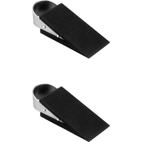 CSPARKV Butée de porte butée 2Pc caoutchouc acier inoxydable butée de porte coin bloc bouchon sécurité protecteur maison bureau utilisation chaude (1/5)