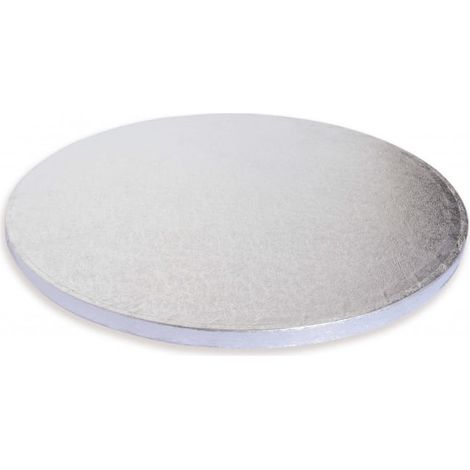 Runder, dicker silberner Tortenboden, 33 x 1,2 cm (1/3)