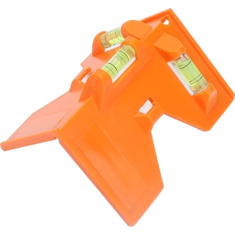 Niveau à chaîne pour poteau magnétique en ABS orange 90° avec 3 bulles, outil de réglage pour installation colonne bois et tuyau, 1 pièce (1/5)