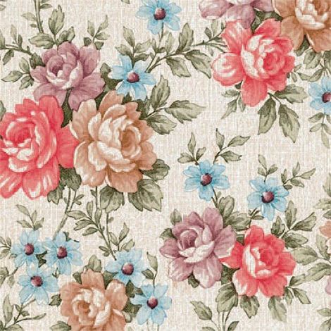Romance Floral Fablon Self Adhesive Film Arts Crafts 2 m X 45 cm Vinyl Beige (1/3)