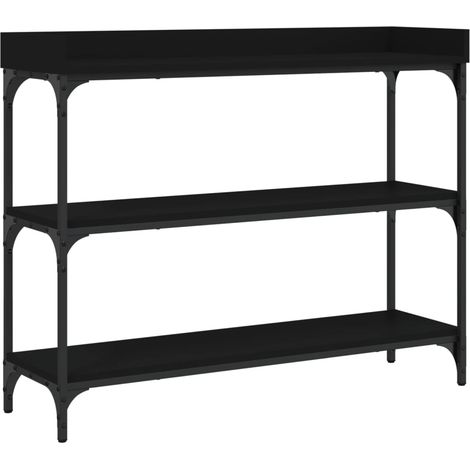 Maison Exclusive - Tavolino Consolle con Ripiani Nero 100x30x80 cm (1/5)