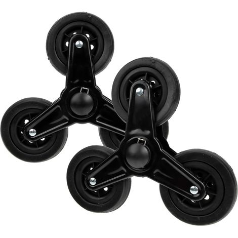 Sollbry 1 par de ruedas para subir escaleras, resistentes, para carrito de compras, para muebles, ruedas giratorias, para carrito de equipaje, resistentes, para MTB (1/5)