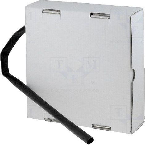 Gaine Thermo Retractable avec colle 6.4mm-2.13mm noir polyolefine 3.5m