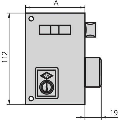 SERRURE APPLIQ DROITE ÉMAILLÉE