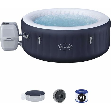 Spa Hinchable Bestway Lay-Z-Spa Miami Energy-Efficient AirJet Ø180 x 66 cm para 2-4 personas en azul oscuro Airjet 120 chorros