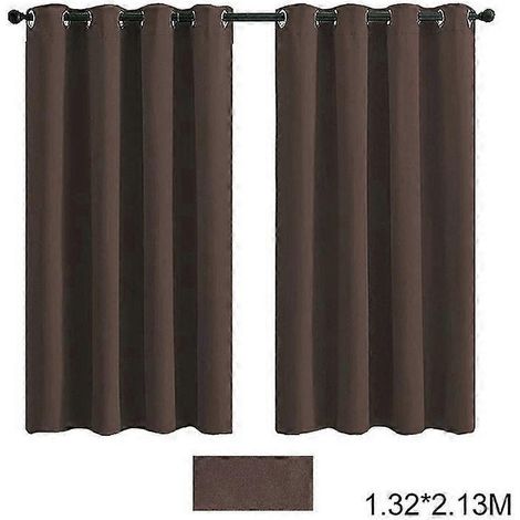 Rideau d'extérieur imperméable avec œillets métalliques, résistant aux intempéries et multifonctionnel, pour salon, chambre ou terrasse, 0,86 x 1,14 m (1/2)