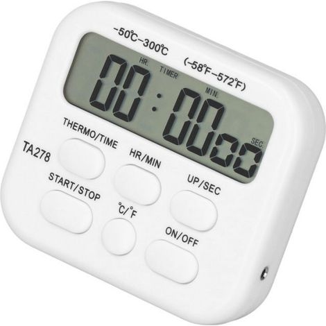 Thermomètre de cuisine numérique avec minuterie Thermomètre de cuisine numérique thermomètre piscine plancha (1/4)