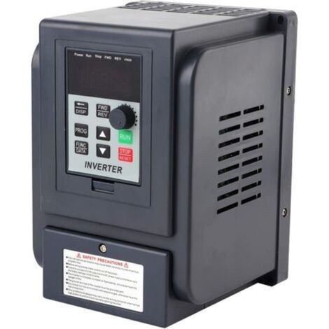 Onduleur VFD 2,2 kW einphasig 220 VAC – dreiphasig 380 VAC – Steuerung des Betriebszustands und des Rotationssensors – resistent gegen Störungen (1/5)